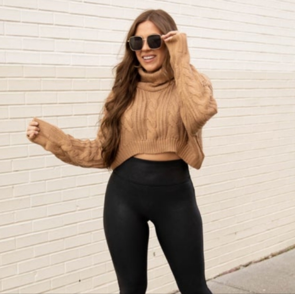 NWOT Nude Cropped Sweater